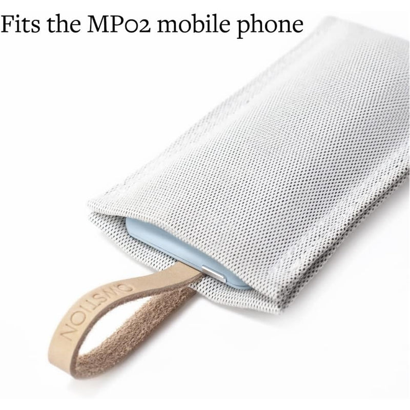 Punkt. Gravel Grey MP02 Swiss-Made Phone Sleeve with Banana-Based Fabric Made by QWSTION