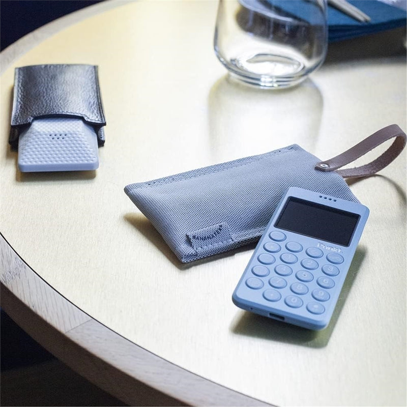 Punkt. Gravel Grey MP02 Swiss-Made Phone Sleeve with Banana-Based Fabric Made by QWSTION