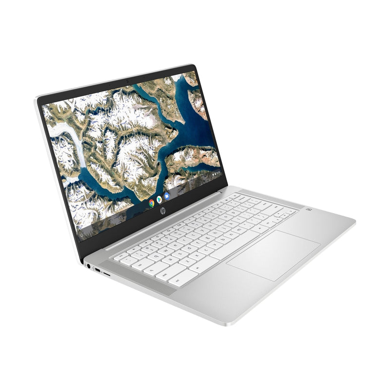 HP Chromebook 14A-NA0020 14" 4GB 32GB eMMC Celeron N4000 1.1GHz ChromeOS, Ceramic White