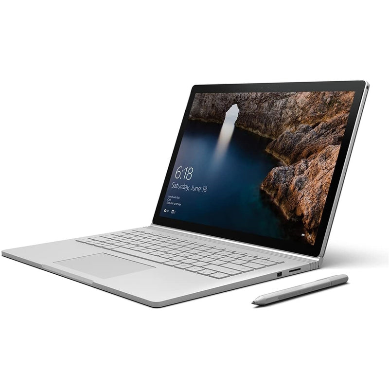 Microsoft Surface Book CS4-00001 13.5" Touch 8GB 256GB SSD Core™ i5-6300U 2.4GHz, Silver (Refurbished)