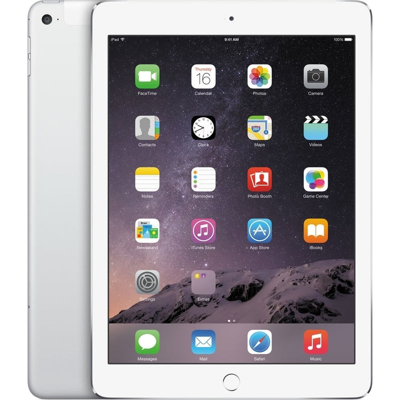 Apple iPad Air 2 MH2V2LL/A 9.7" Tablet 16GB WiFi + 4G LTE Fully Unlocked, Silver (Certified Refurbished)